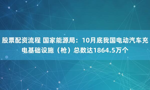 股票配资流程 国家能源局：10月底我国电动汽车充电基础设施（枪）总数达1864.5万个