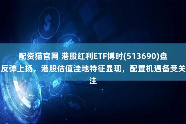 配资猫官网 港股红利ETF博时(513690)盘中反弹上扬，港股估值洼地特征显现，配置机遇备受关注